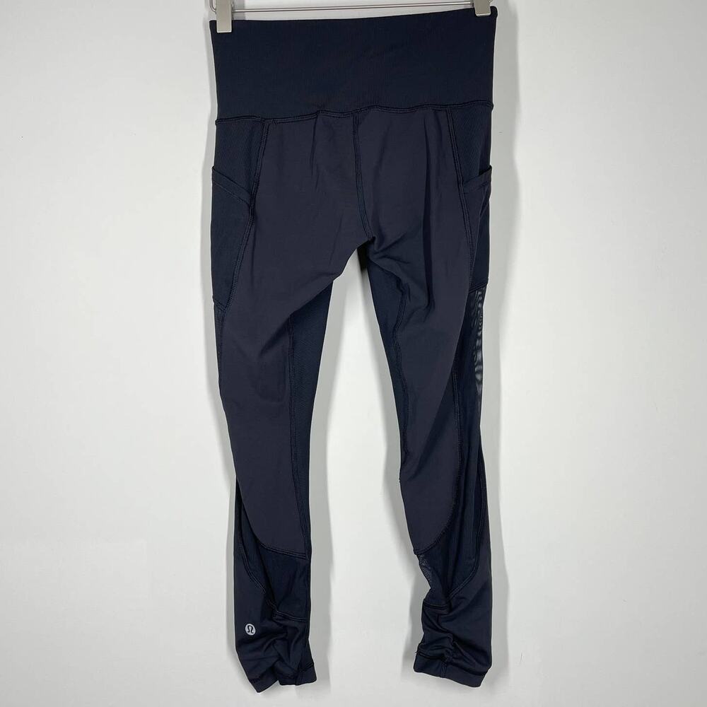 LULULEMON Rare Mesh Panel Leggings Black 4